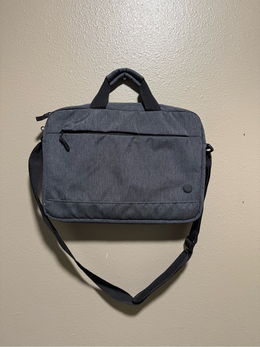 HP Gray Laptop Shoulder Bag with Adjustable Strap